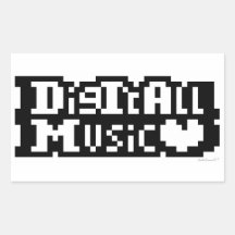 Graben Sie es alle Musik Rechrteckaufkleber
