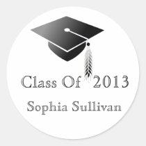 Graduation Cap Class of 2013 Sticker Sheet Names aufkleber