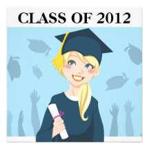 Graduiertes Mädchen Personalisierte Einladung