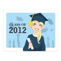Graduiertes Mädchen Postkarte