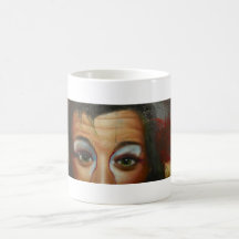 Graffiti de visage tasses