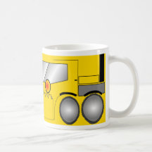 Grand bêcheur jaune tasse à café