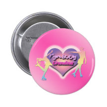 Grand-maman de patinage artistique - pastels pin's