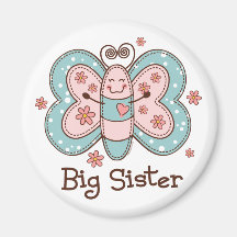 Grande soeur de papillon magnets pour réfrigérateur