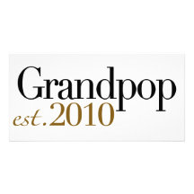 Grandpop Est 2010 Personalisierte Foto Karte