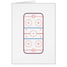 graphique de piste de hockey sur glace cartes de vœux