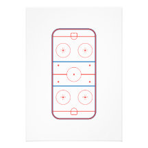 graphique de piste de hockey sur glace carton d'invitation