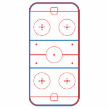 graphique de piste de hockey sur glace photo sculpture