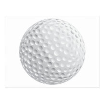 graphique de vecteur de boule de golf carte postale