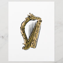 Graphique fleuri music.png d'harpe tract