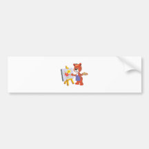 graphique mignon d'ours de nounours d'artiste autocollant pour voiture