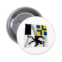 Graubuenden wellenartig bewegende Flagge Anstecknadel