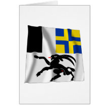Graubuenden wellenartig bewegende Flagge Karte