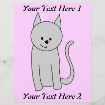 Graue Katzen-Karikatur Bedruckte Flyer