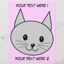 Graue Katzen-Karikatur Personalisierte Flyer