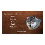 Grauer Wolf-wild lebende Tiere Leder-Effekt Visite