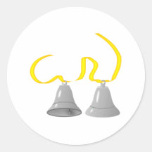 Gray Party Bells Stickers