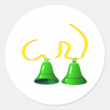 Green Party Bells Stickers