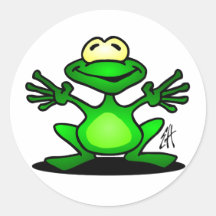 Grenouille amicale autocollant