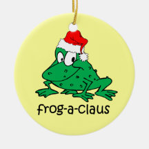 grenouille drôle de Noël Ornements