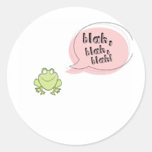 Grenouille fade autocollant rond