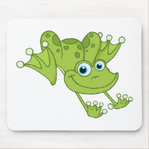 Grenouille heureuse de houblonnage tapis de souris