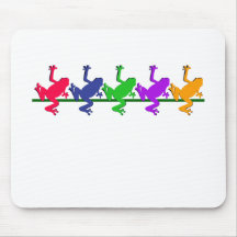 Grenouilles diverses tapis de souris