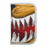 Griffonnage orange de chat de Kitty, grandes dents Agenda Folio