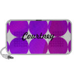 Griffonnage pourpre de points de mod de rose haut-parleur ordinateur portable