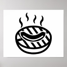 Grill BBQ sausage Print