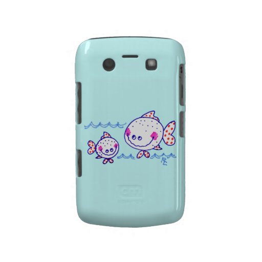 Grimaçant, arrière - plan heureux d'Aqua de lumièr Coque Blackberry Bold