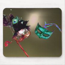 Gris de MASCARADE de MARDI GRAS Tapis De Souris