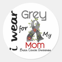 Gris d'usage du cancer du cerveau I pour ma maman  Adhésif