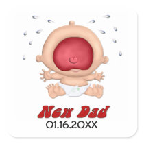 Grölendes Baby-lustiger Aufkleber für neuen Vati