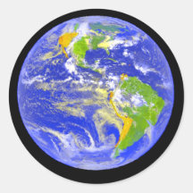 Große blaue Planeten-Erde Aufkleber
