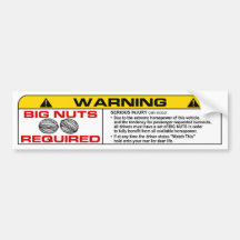 Große Nüsse Auto Sticker