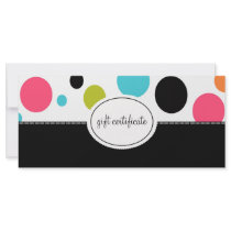 Große Polka-Punkt-Butike-Art-Geschenk-Zertifikate