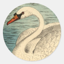 Große Schwan-Aufkleber