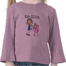 Große Schwester mit kleine Schwester-T-Shirts und 