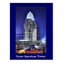 Großer amerikanischer Turm am Königin-Stadtplatz Postkarten
