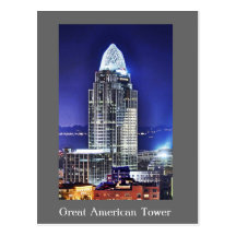 Großer amerikanischer Turm am Königin-Stadtplatz Postkarten
