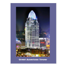 Großer amerikanischer Turm am Königin-Stadtplatz Postkarte