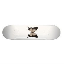 Großer Sepia-orange u. schwarzer Schmetterling Skateboard Deck