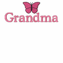 Großmutter-rosa Schmetterling gesticktes Hemd