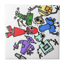Groupe de robots 2 carreaux