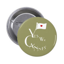 Grün ja wir Cannes Anstecknadelbuttons