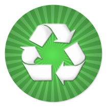 Grün recyceln Aufkleber 001