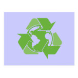 Grün recyceln das Recyceln von Dunkelheit Postkarten