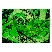 Grüne Graffiti-Karte