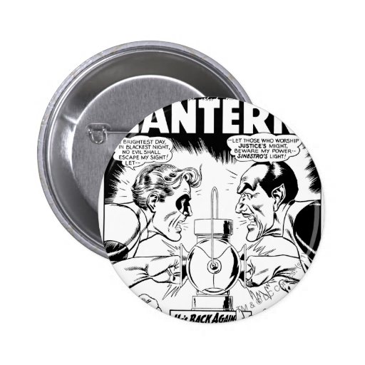 Grüne Laterne gegen Sinestro, Schwarzweiss Anstecknadelbutton